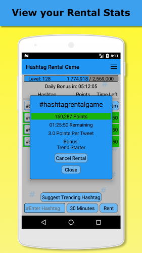 Hashtag Rental Game Screenshot